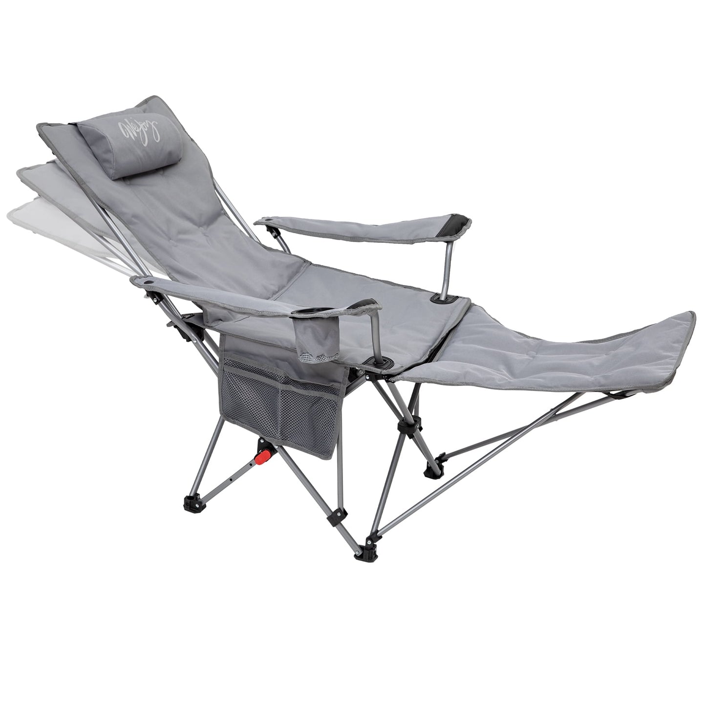 WEJOY Versatile 2-in-1 Padded 3-Position Adjustable Outdoor Folding Lounge Lawn Chair