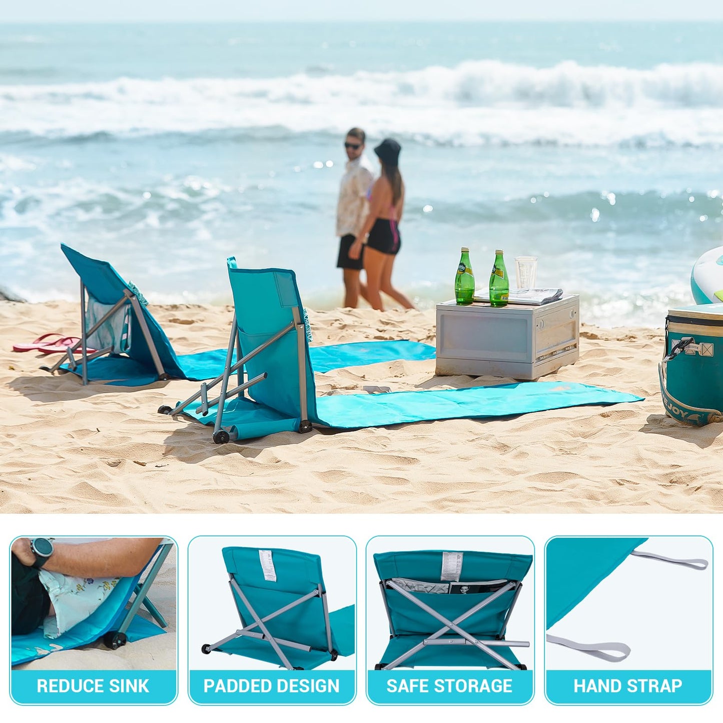 WEJOY Beach Floor Lounge Chair Mat