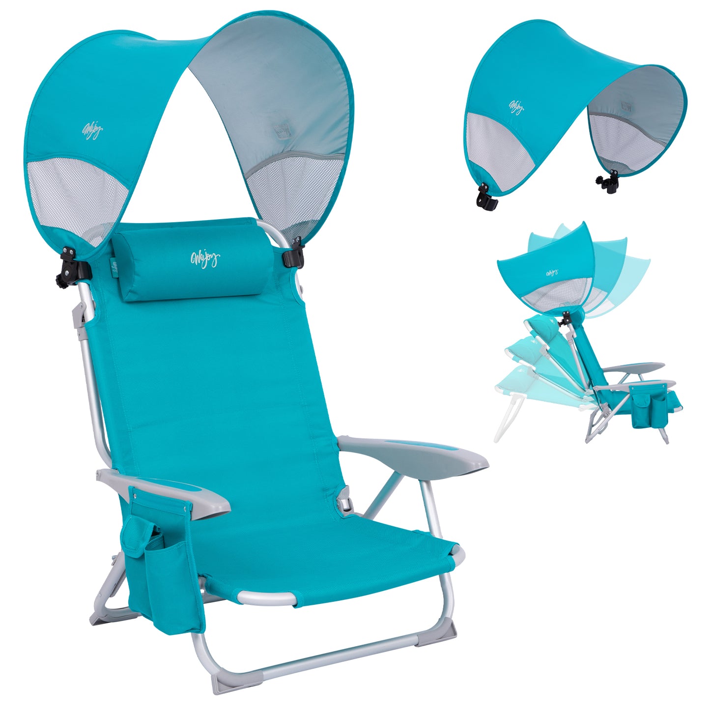 WEJOY WAVORA B10 PLUS Beach Chair with Canopy Shade
