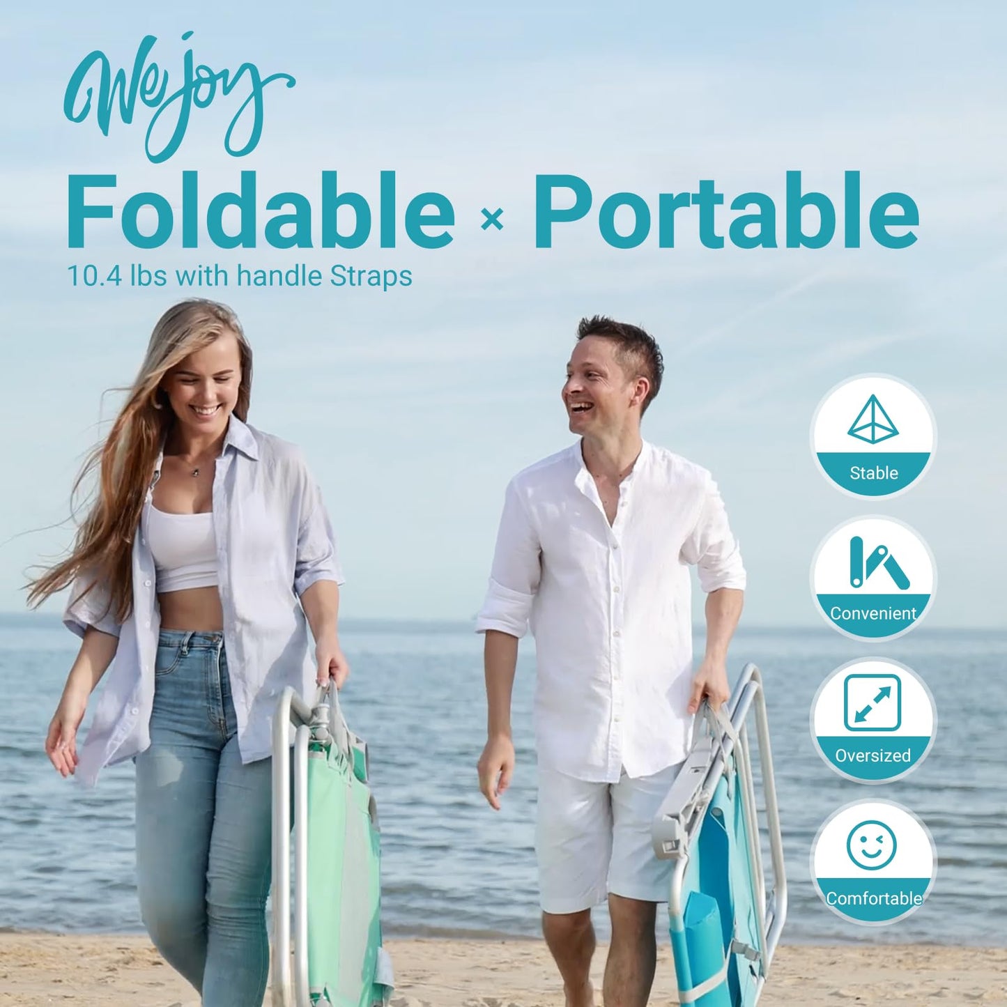 WEJOY Adjustable Lightweight High Back Lawn Beach Chair