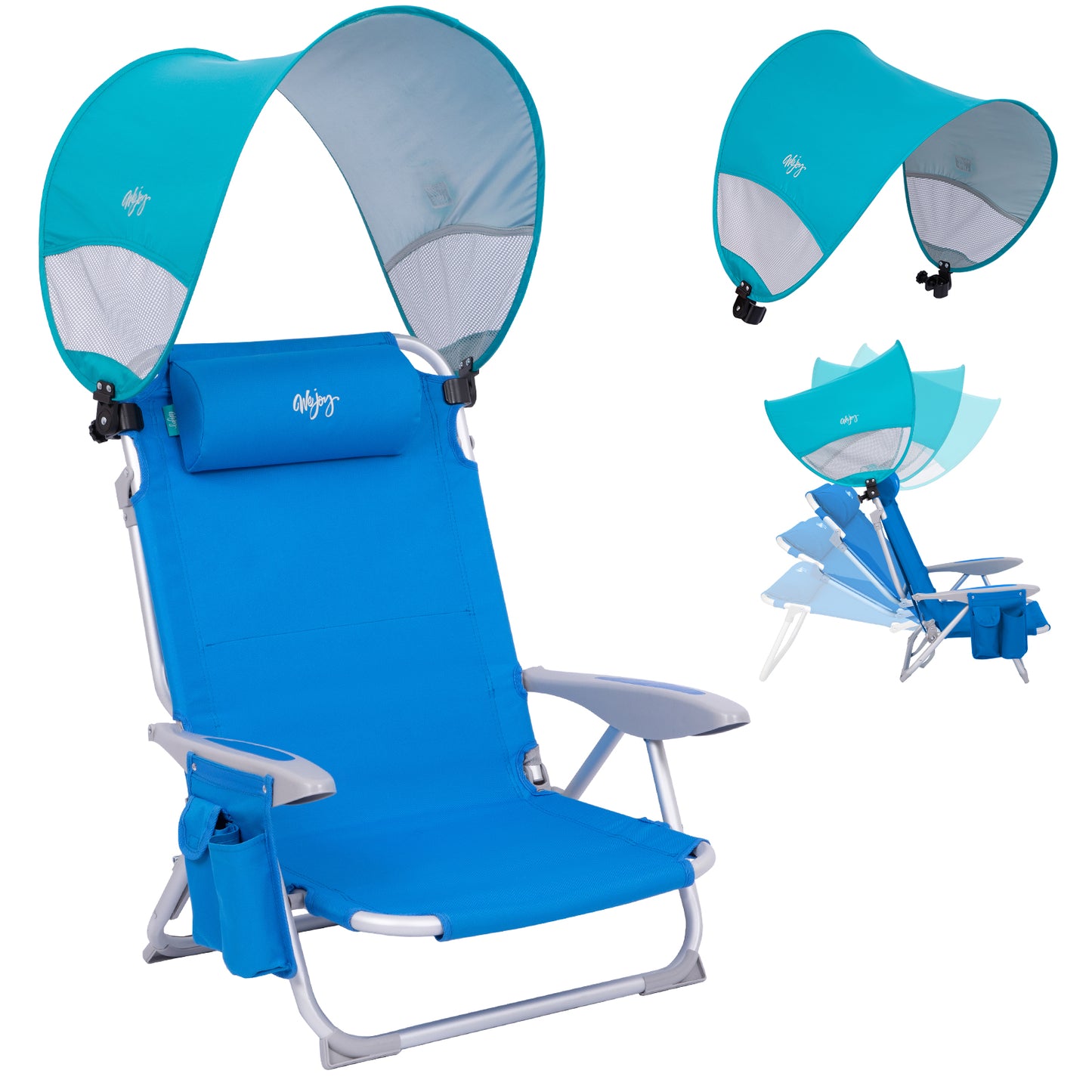 WEJOY WAVORA B10 PLUS Beach Chair with Canopy Shade