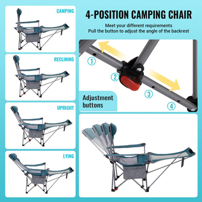WEJOY 4-Position Reclining Camp Chair