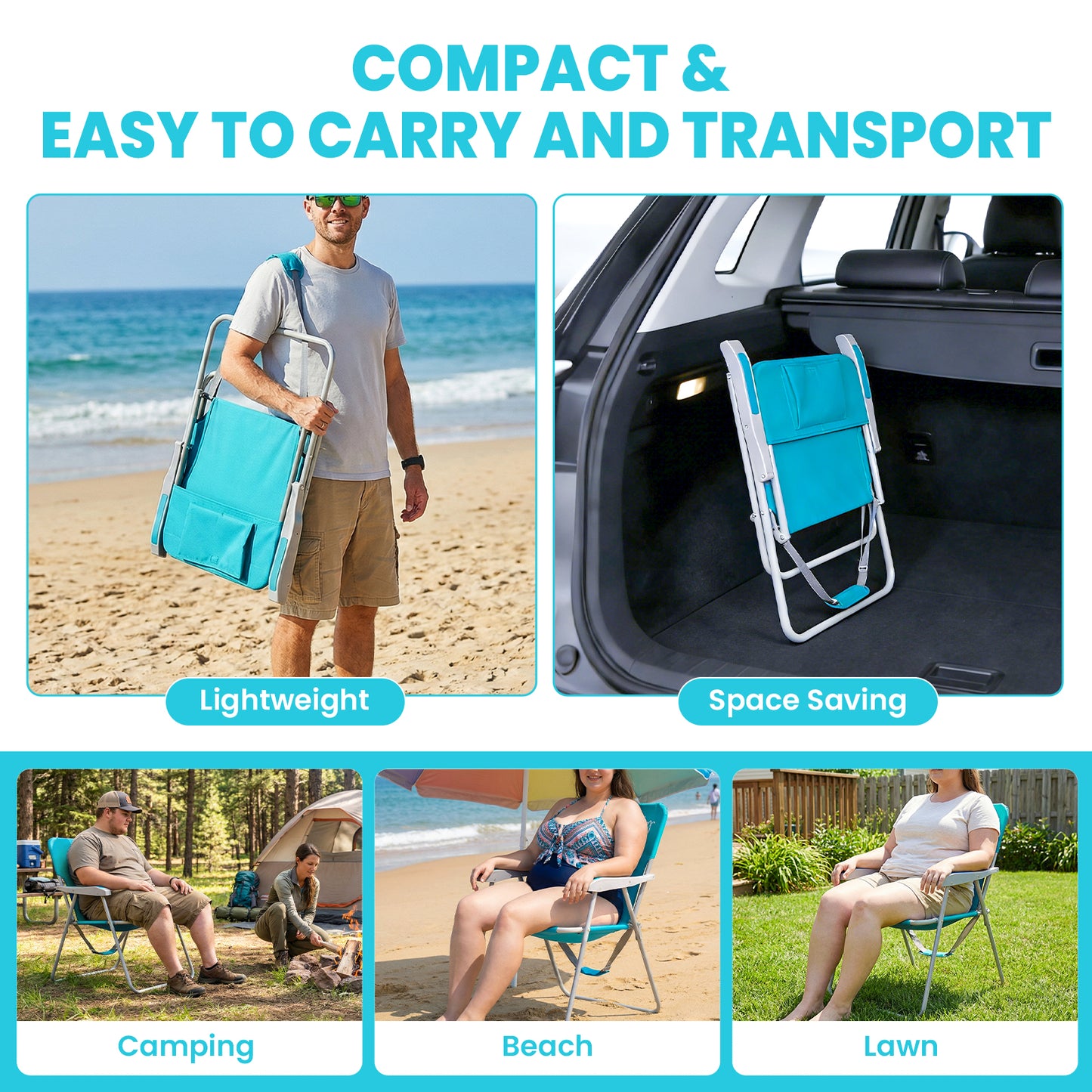 WEJOY AQUAL B10 XL Oversized Folding Beach Chair