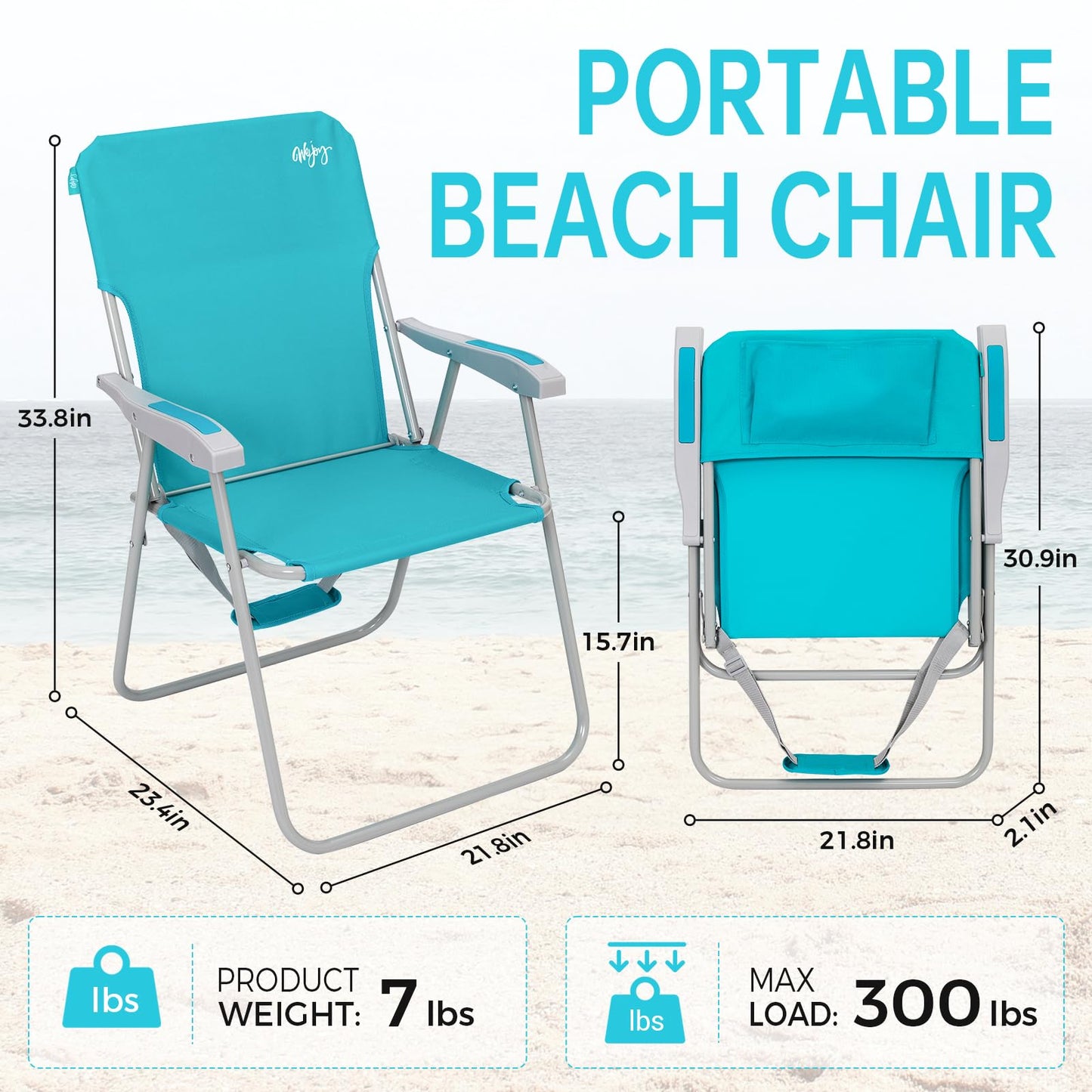 WEJOY Tall Beach Chair Tall Beach Chair ¡¸2024 New Color¡¹