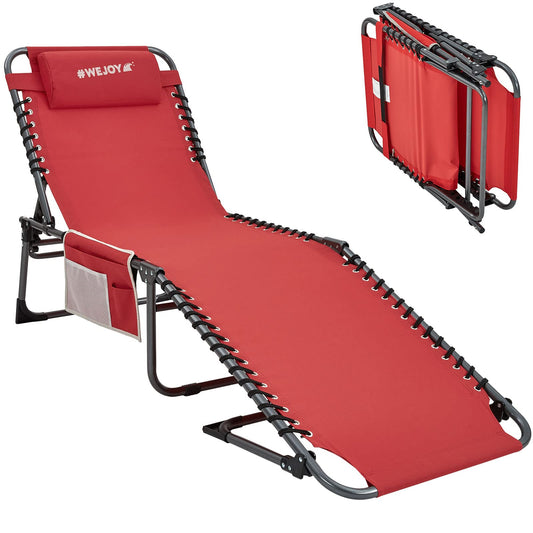 WEJOY Outdoor 5-Position Adjustable Patio Chaise Lounge Chair