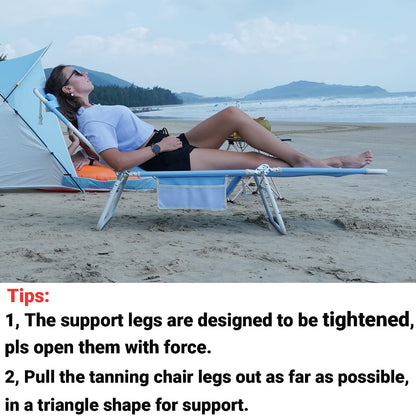 WEJOY Adjustable Tanning Sunbathing Lounge Chair With Face Down Hole
