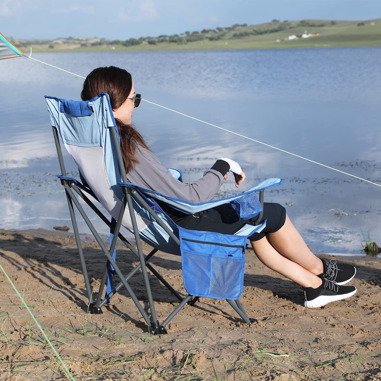 WEJOY Folding Mesh Back Beach Chair