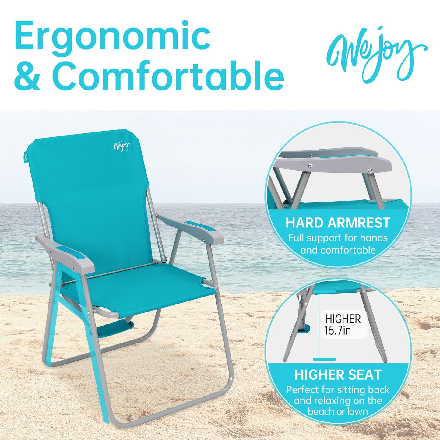 WEJOY Tall Beach Chair Tall Beach Chair ¡¸2024 New Color¡¹