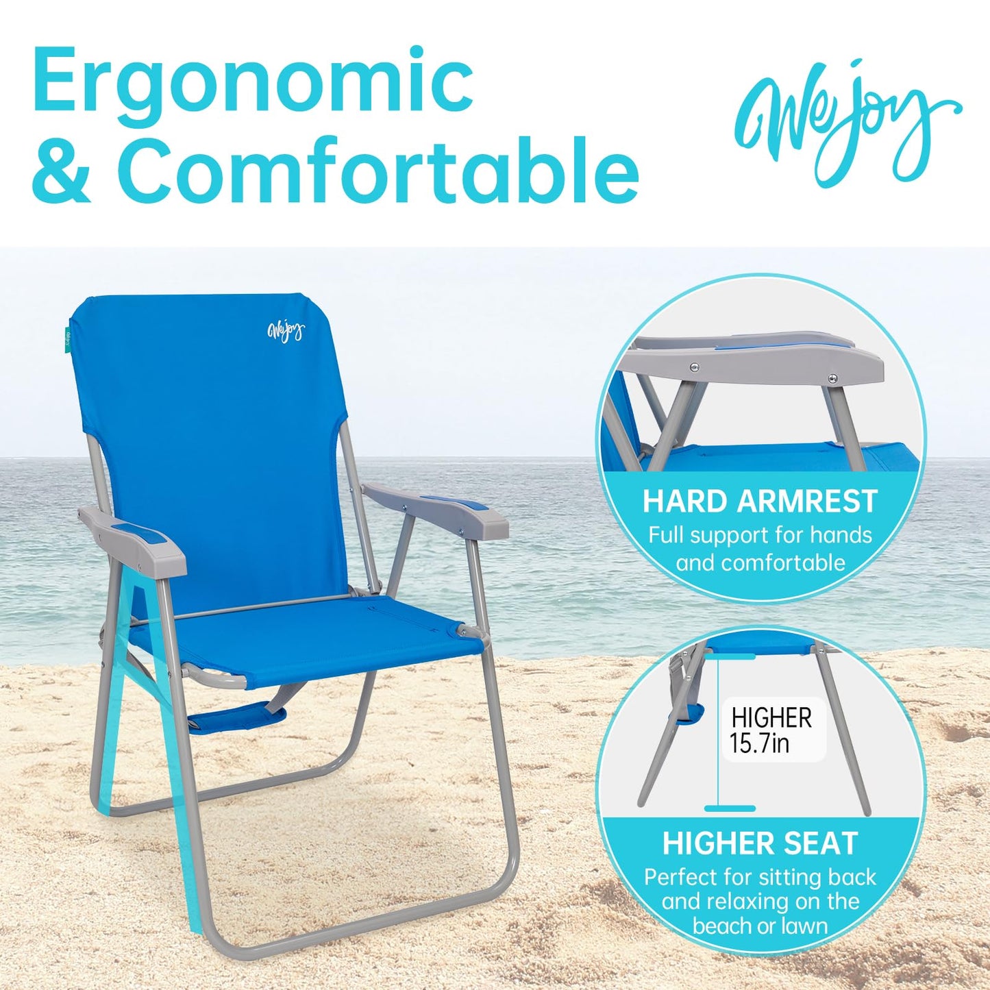 WEJOY Tall Beach Chair Tall Beach Chair ¡¸2024 New Color¡¹