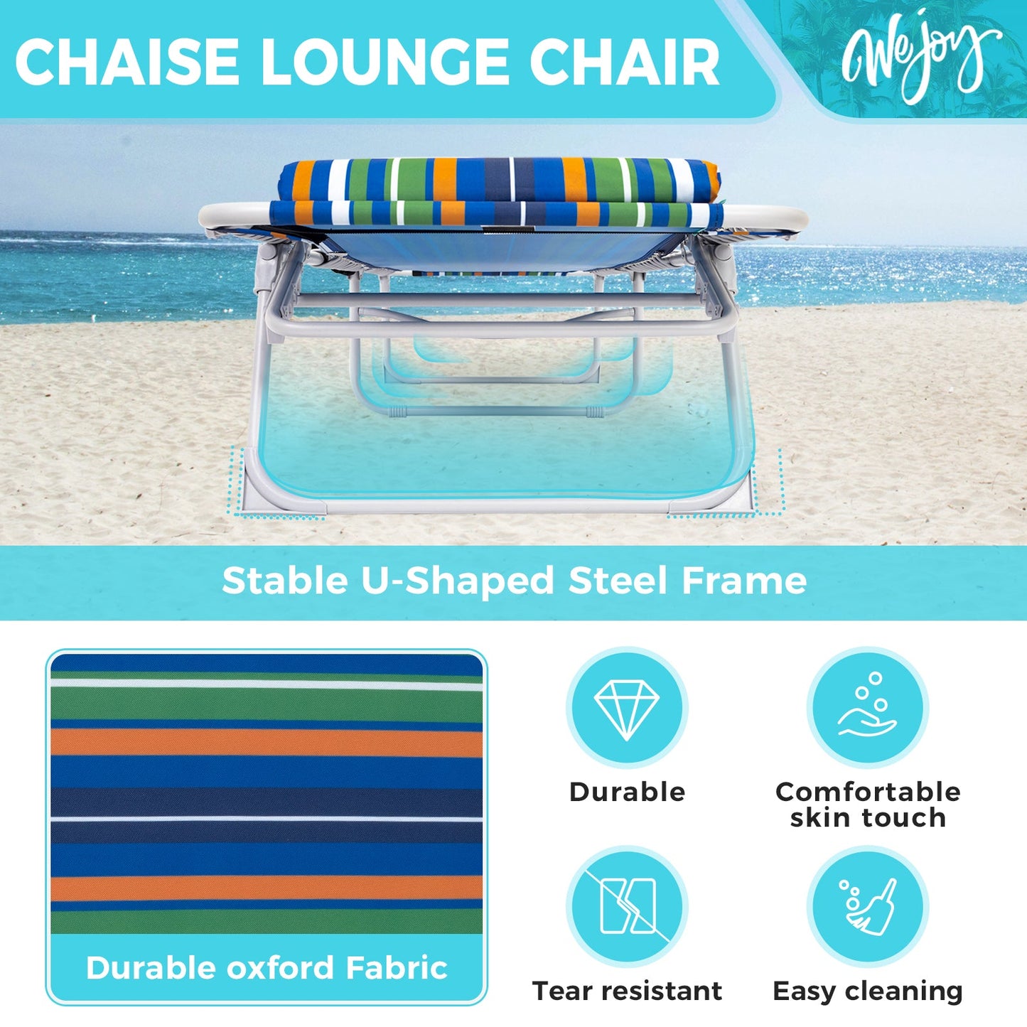 WEJOY Folding Lounge Chaise Chair