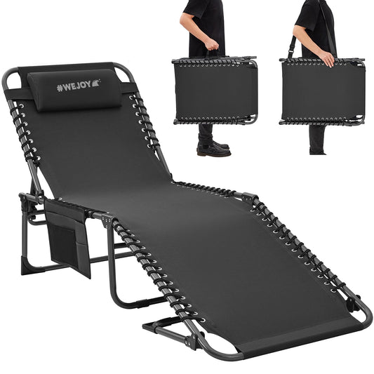WEJOY 5-Position Adjustable Reclining Lounger Chair With Pillow & Pocket