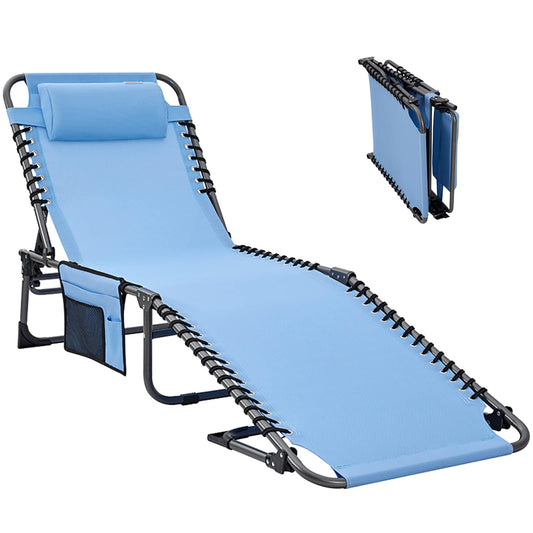 WEJOY Adjustable 4-Position Trifold Portable Outdoor Chaise Lounge Chair