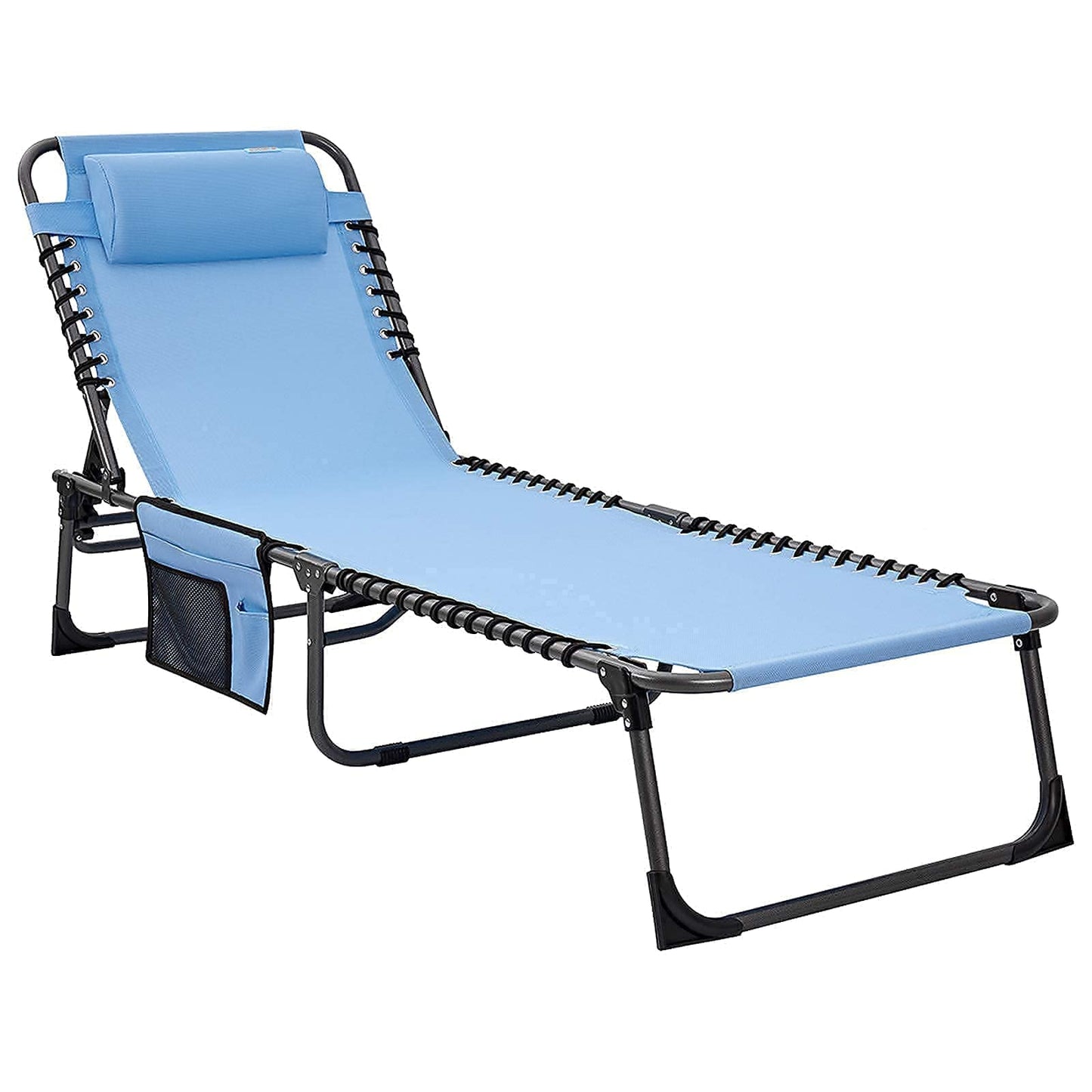 WEJOY Adjustable 4-Position Trifold Portable Outdoor Chaise Lounge Chair