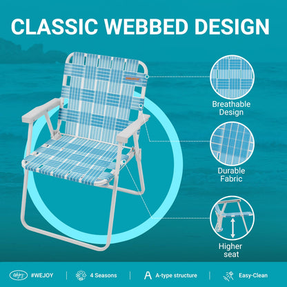 WEJOY Outdoor Folding Webbed Lawn Beach Chair