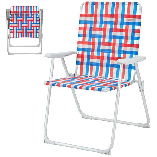 WEJOY Folding Oversized 17-In High back Webbed Lawn Beach Chair