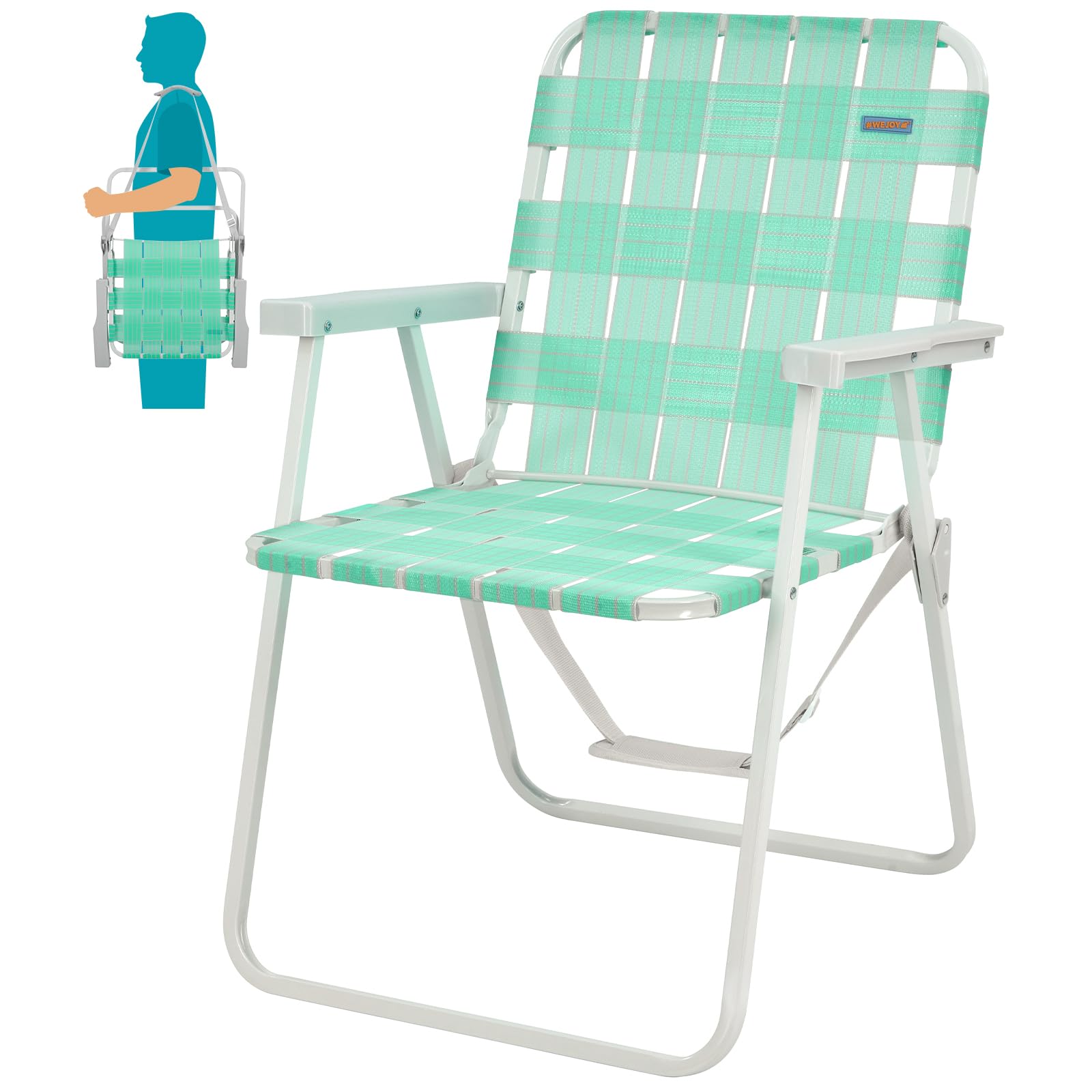 Beach Chair Old Fashioned Aluminum Lawn Chairs WEJOY Folding