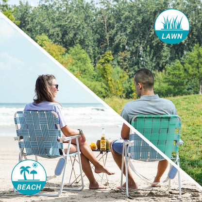 WEJOY Outdoor Folding Webbed Lawn Beach Chair