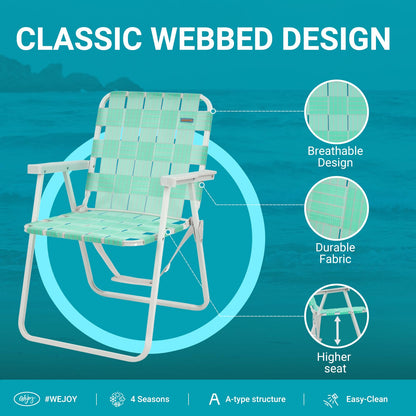 WEJOY Outdoor Folding Webbed Lawn Beach Chair