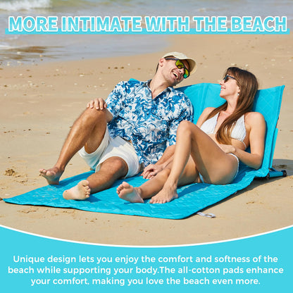 WEJOY Legless Lounger Chair - Ultra Lightweight Beach Mat with Back Support