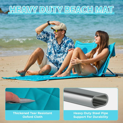 WEJOY Legless Lounger Chair - Ultra Lightweight Beach Mat with Back Support