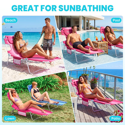 WEJOY Premium 5-Position Adjustable Chaise Lounge