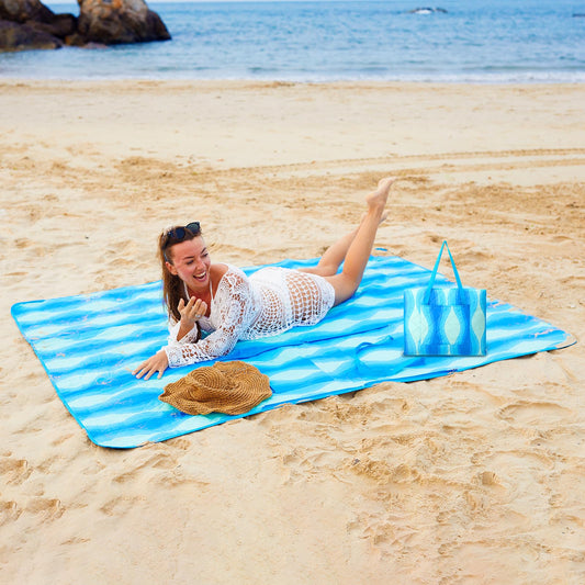 WEJOY Waterproof Picnic Blanket â€?Sandproof Beach Mat for 4 Adults