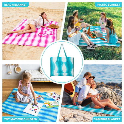 WEJOY Waterproof Picnic Blanket â€?Sandproof Beach Mat for 4 Adults