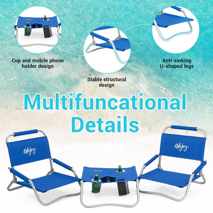 WEJOY Fully Folding Table and Chair Set