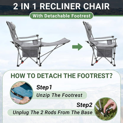 WEJOY Lightweight Foldable Stretch Lounge Chair