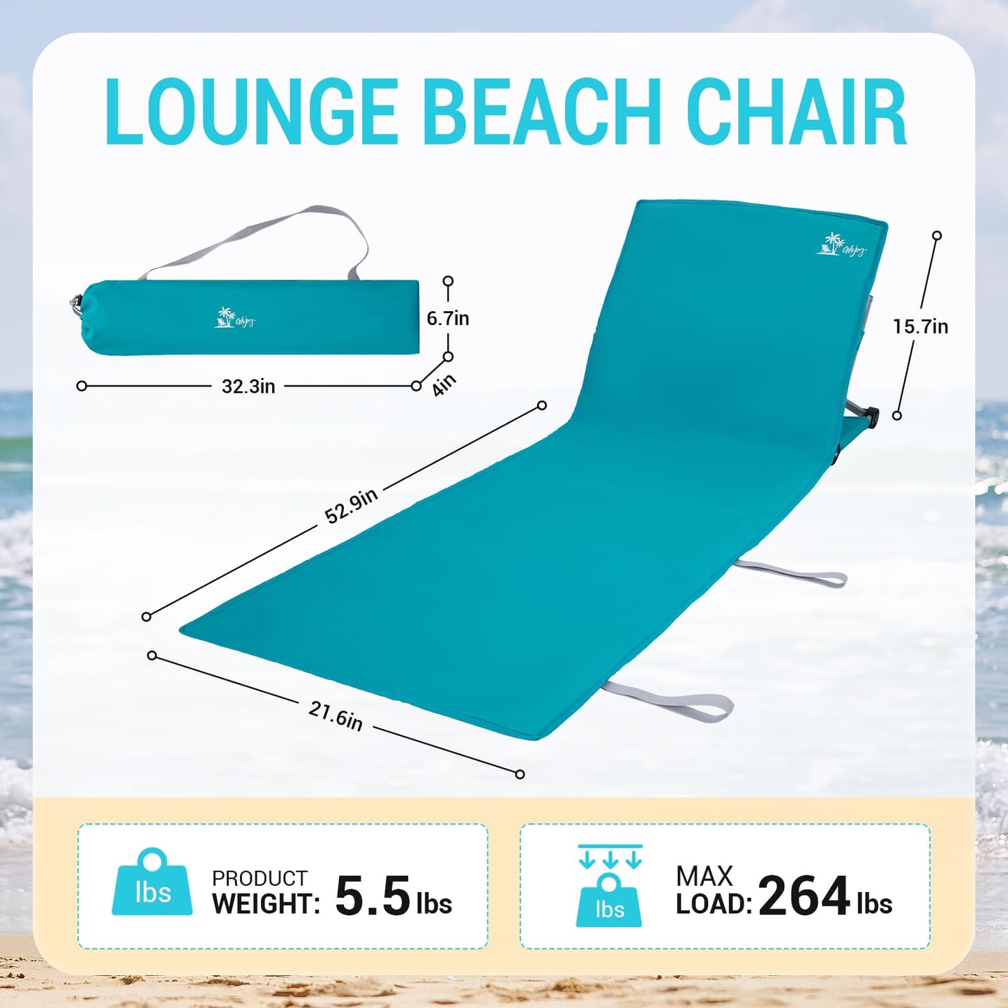 WEJOY Beach Floor Lounge Chair Mat