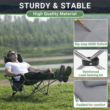 WEJOY Lightweight Foldable Stretch Lounge Chair