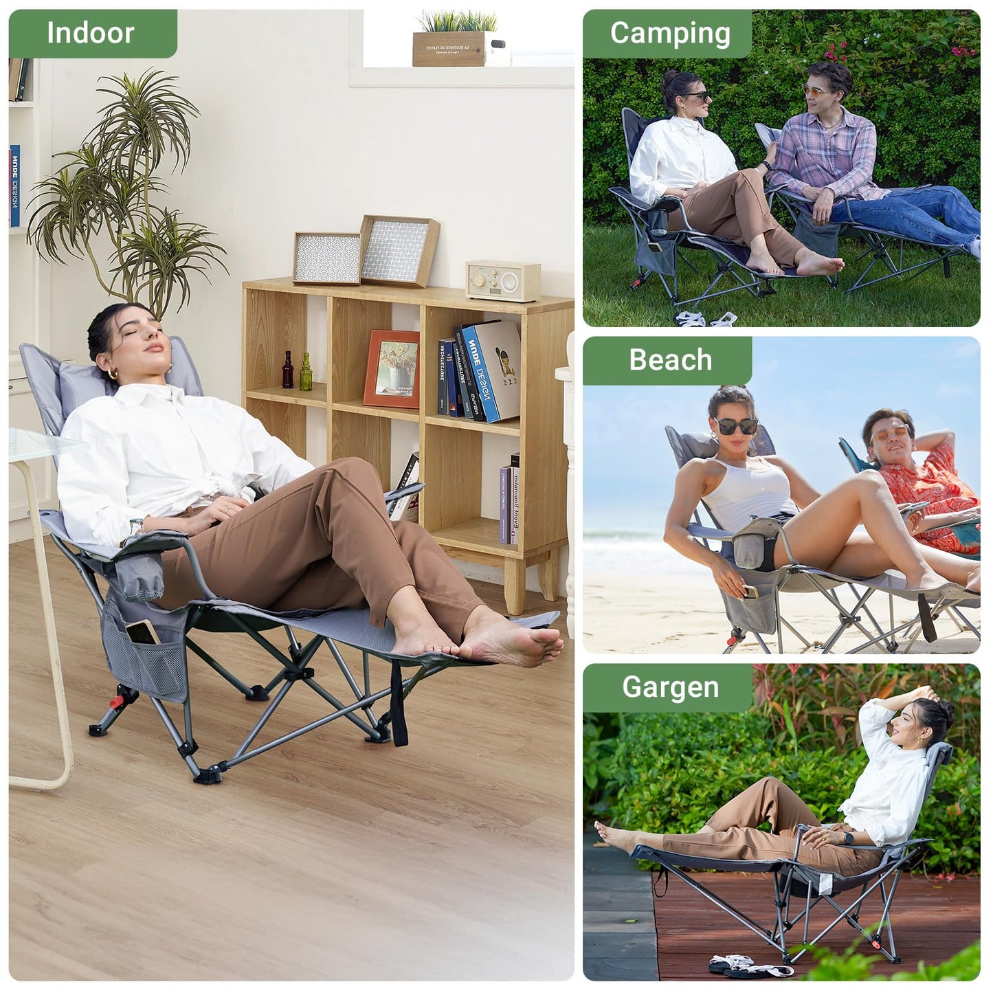 WEJOY Lightweight Foldable Stretch Lounge Chair