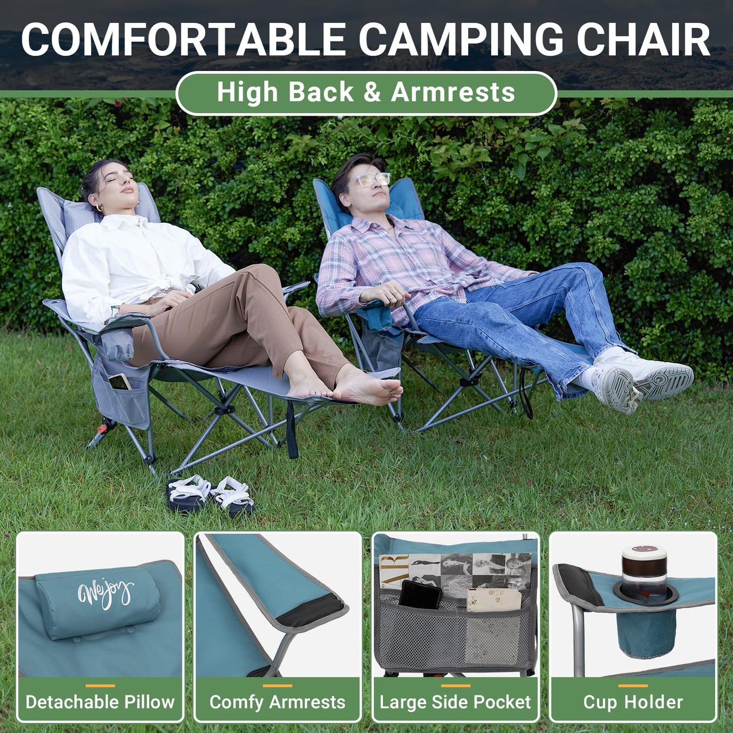 WEJOY Lightweight Foldable Stretch Lounge Chair