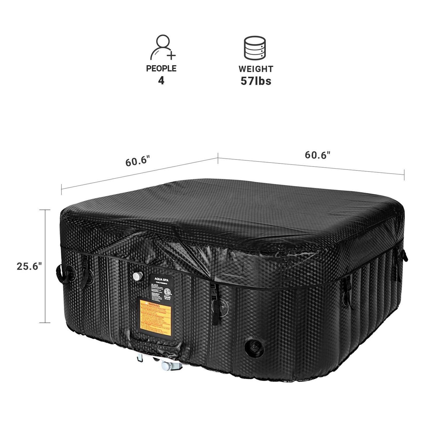 WEJOY Portable Hot Tub with 130 Bubble Jets