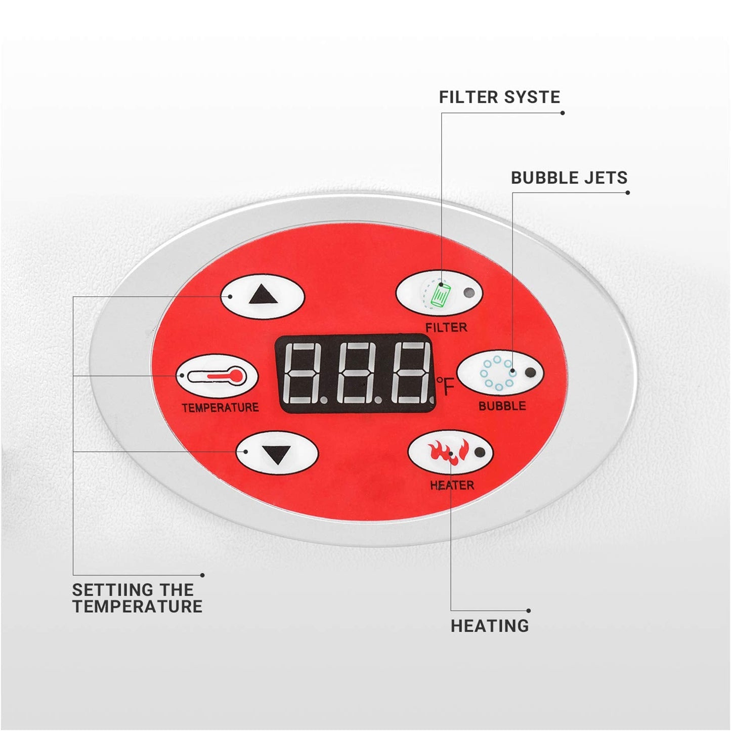 WEJOY Portable Hot Tub with 130 Bubble Jets