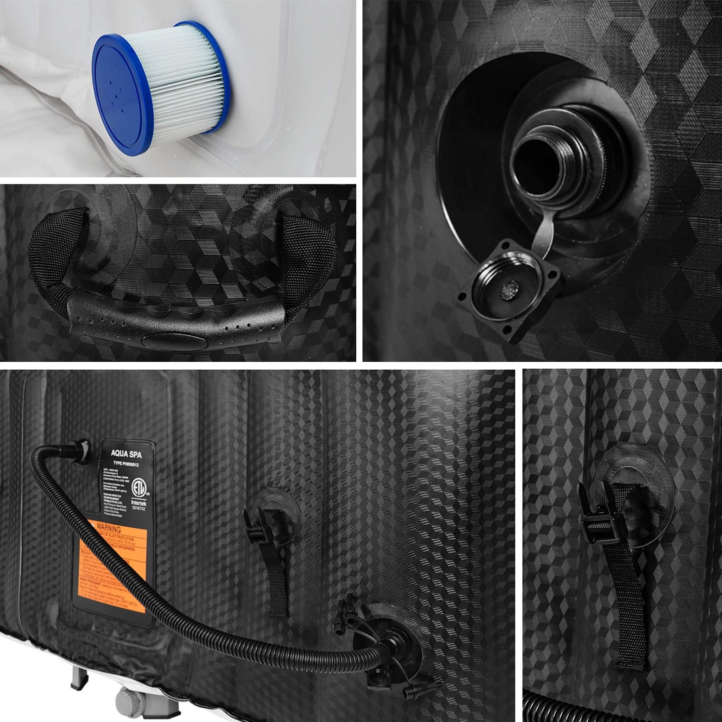 WEJOY Portable Hot Tub with 130 Bubble Jets