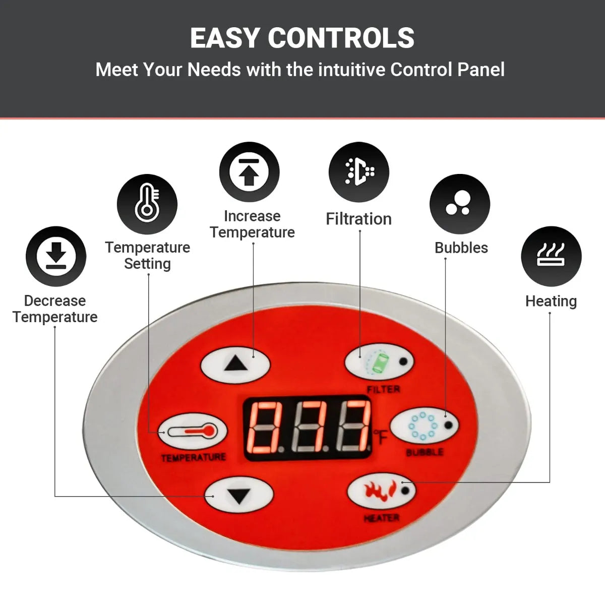 WEJOY Portable Hot Tub with 130 Bubble Jets
