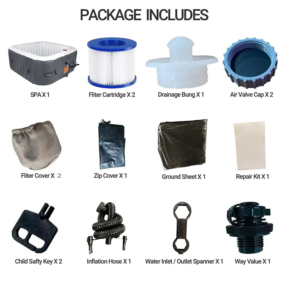 WEJOY Portable Hot Tub with 130 Bubble Jets